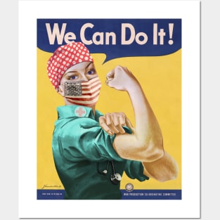 Rosie the Healthcare Worker We Can Do It Coronavirus 2020 Poster Posters and Art